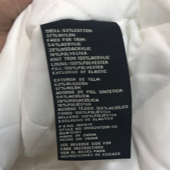 NWT,1 MADISON EXPEDITION Fur Trim parka white - Picture 17 of 17